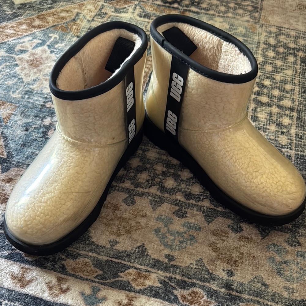 UGG Cream and Black Boots